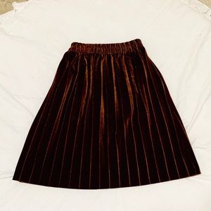 Brown Suede Maxi Skirt
